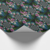 Roze witte pioen floral waterverf mandala cadeaupapier (Hoek)