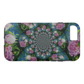 Roze witte pioen floral waterverf mandala Case-Mate iPhone case (Achterkant (Horizontaal))