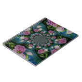 Roze witte pioen floral waterverf mandala notitieboek (Linkerzijde)