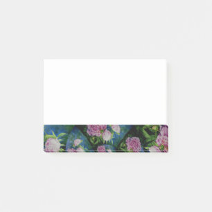 Roze witte pioen floral waterverf mandala post-it® notes