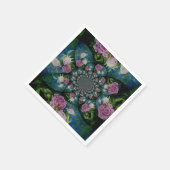 Roze witte pioen floral waterverf mandala servetten (Hoek)
