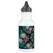 Roze witte pioen floral waterverf mandala waterfles  (Links)