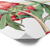 Roze Witte Pioenen Bloemen Bruiloft Zitkaarten Poster (Hoek)