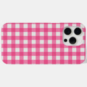 Roze witte plaid geblokte gingham Case-Mate iPhone case (Achterkant (horizontaal))