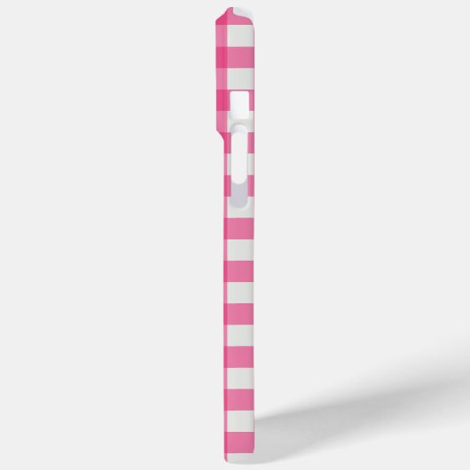 Roze witte plaid geblokte gingham Case-Mate iPhone case (Achterkant / Links)