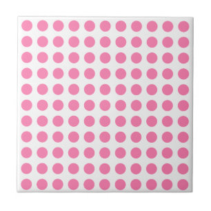Roze witte poka Dot Girly Ceramic Tegel Tegeltje