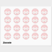 Roze witte poka Dot Little Girl Dank je Ronde Sticker (Vel)