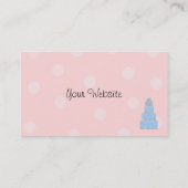 Roze witte poka Puntontwerper koekjes Visitekaartje (Achterkant)