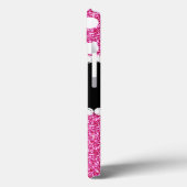 Roze witte poladots monogrammen Case-Mate iPhone case (Achterkant / Links)