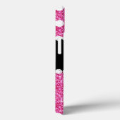 Roze witte poladots monogrammen Case-Mate iPhone case (Achterkant / Rechts)