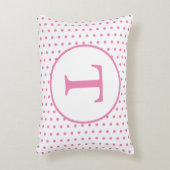 Roze & Witte Polka-Dot Gepersonaliseerde Accent Ku Accent Kussen (Voorkant(Verticaal))