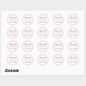 Roze Witte Polka Dots Gift Favor Label Sticker (Vel)