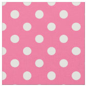 Roze Witte Polka Dots Textiel Stof (Close Up)