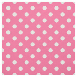 Roze Witte Polka Dots Textiel Stof