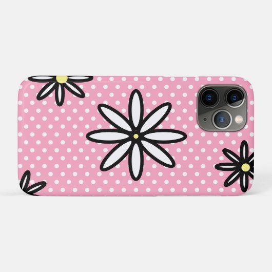 Roze witte polka stippen en zeeschildpadden Case-Mate iPhone case (Achterkant (horizontaal))