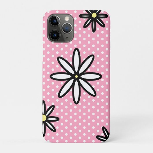 Roze witte polka stippen en zeeschildpadden Case-Mate iPhone case (Achterkant)