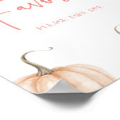 Roze Witte Pompoen Herfst Herfst Feest Favorieten  Poster (Hoek)