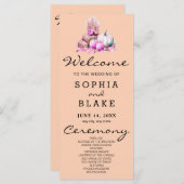 Roze & Witte Pompoenen Herfst Oranje bruiloft prog (Voorkant / Achterkant)