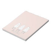 Roze Witte Popsicles Notitieblok (Linkerzijde)