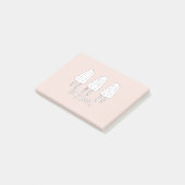 Roze Witte Popsicles Post-it® Notes (Schuin)