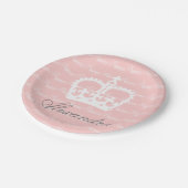 Roze-Witte Prinses Papieren Bordje (Gekanteld)