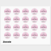 Roze & Witte Prinses Tiara Baby Shower Sticker (Vel)