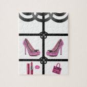 roze witte puzzel legpuzzel (Verticaal)