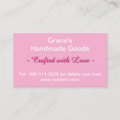 Roze Witte QR Codes Logo 3.5 x 2.0 Visitekaartje (Voorkant)