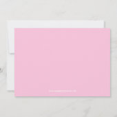 Roze + witte quatrefolie afstuderen aankondiging (Achterkant)