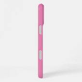 Roze Witte Racing Stripes Monogrammed Girly Chic iPhone Hoesje (Rechterkant)
