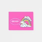 Roze Witte Regenboog Illustratieve Kleuterleraar Post-it® Notes (Voorkant)