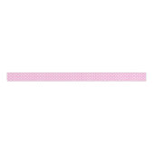Roze witte retro polka punk patroon grosgrain lint (Voorkant)