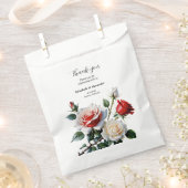  roze witte rode rozen bloemenbruiloft bedankzakje (Geknipt)