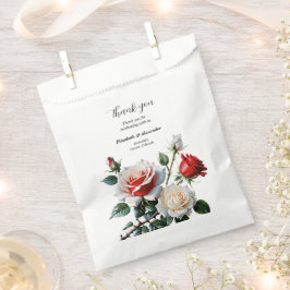  roze witte rode rozen bloemenbruiloft bedankzakje