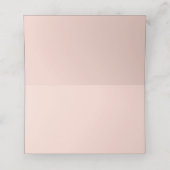  roze witte rode rozen bloemenbruiloft plaatskaartje (Binnenkant ongevouwen)