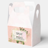 Roze & Witte Roos Bloemboeket Bedankdoosjes (Geopend)