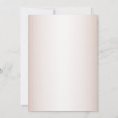 Roze Witte Roos Waterverf Groene Bruiloftsdouche Kaart (Achterkant)