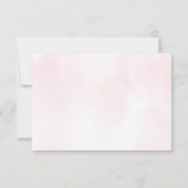 Roze & Witte Rose Blooms Flat Save The Date Kaart (Achterkant)