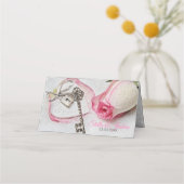 Roze witte Rose Plaatskaartje (Achterkant)