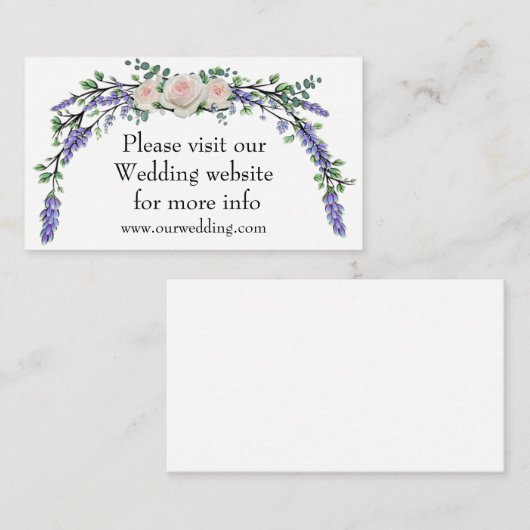 Roze witte roze rode luis van de lavendel informatiekaartje (Voorkant / Achterkant)