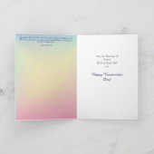 Roze witte roze witte roze witte paaskaart notitiekaartje (Binnen)