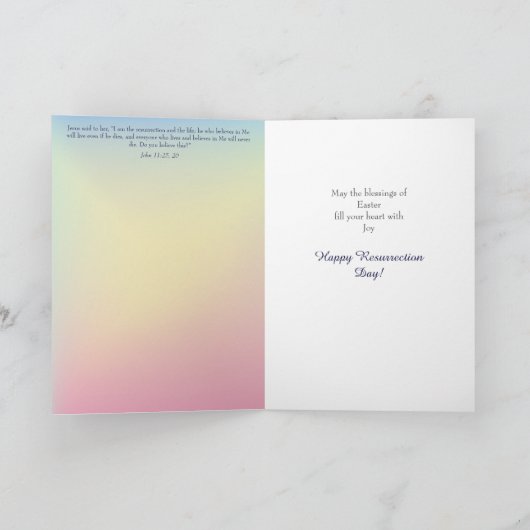 Roze witte roze witte roze witte paaskaart notitiekaartje (Binnen)