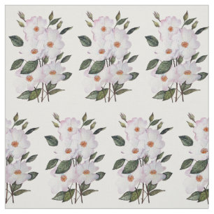 Roze witte rozen Ballerina Waterverf Illustratie Stof