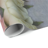 Roze witte rozen Bloem Patroon Bouquet Floral Cadeaupapier (Rol Hoek)