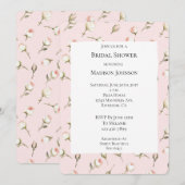  Roze Witte Rozen Bloemen Vrijgezellenfeest Kaart (Voorkant / Achterkant)