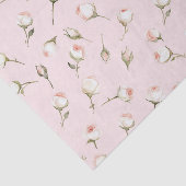  Roze Witte Rozen Bloemen Vrijgezellenfeest Tissuepapier (Detail)