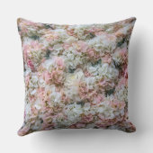 Roze Witte Rozen Bruids Bloempatroon Kussen (Achterkant)