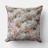 Roze Witte Rozen Bruids Bloempatroon Kussen (Voorkant)