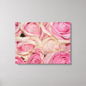 Roze witte rozen canvas afdruk (Voorkant)