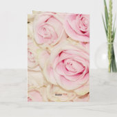  roze witte rozen kaart (Achterkant)